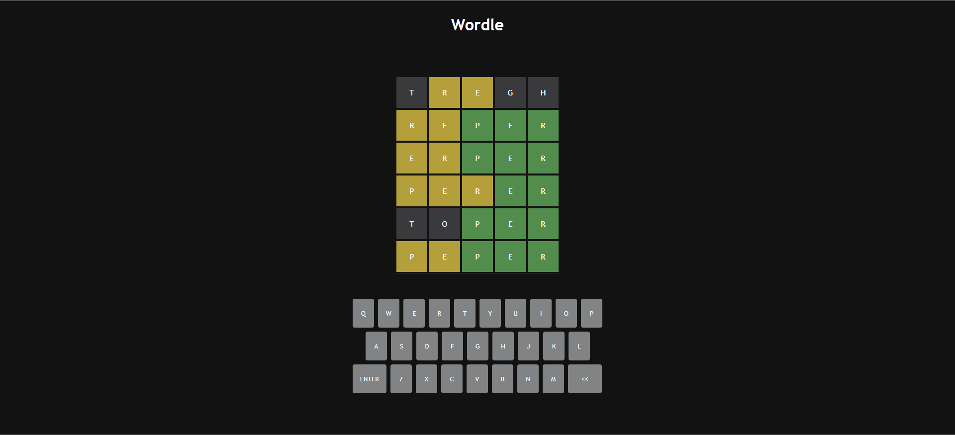 Wordle clone